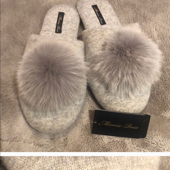 Minnie Rose Shoes - Brand new mini rose cashmere slippers.